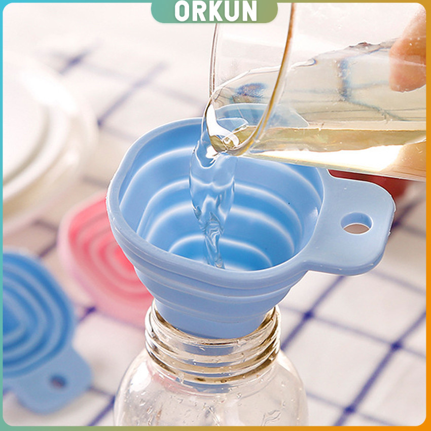 Orkun กรวยซิลิโคน พับเก็บประหยัดพื้นที่ พกพาสะดวก Silicone funnel