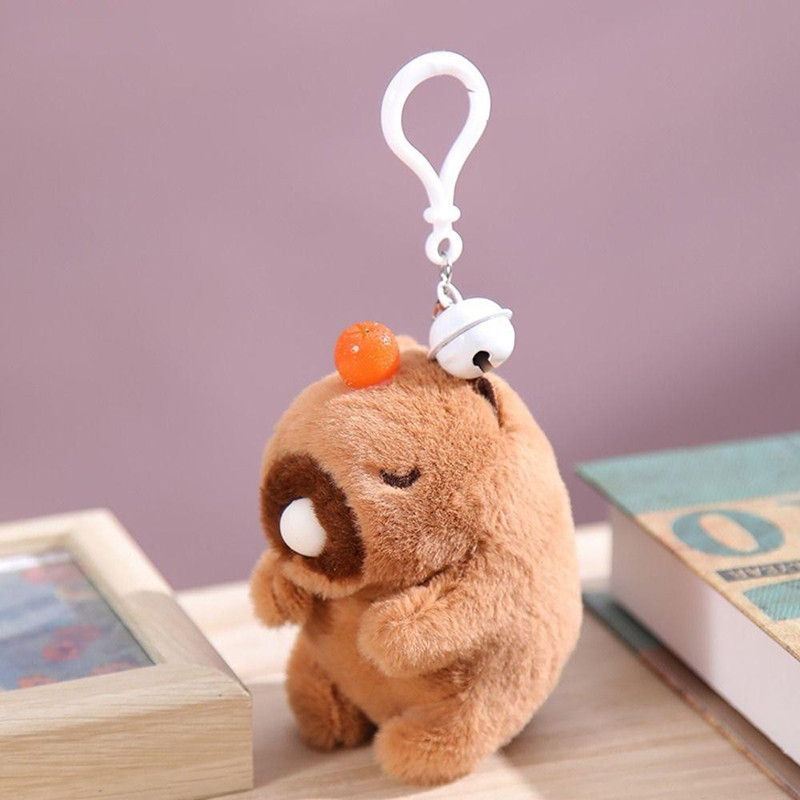2024 ใหม่ 11 ซม.น่ารักคาย Bubble Capibala ตุ๊กตาตุ๊กตาพวงกุญแจจี้ตุ๊กตาตุ๊กตา Capybara บีบของเล่นกระเป๋าเครื่องประดับสําหรับของเล่นเด็ก