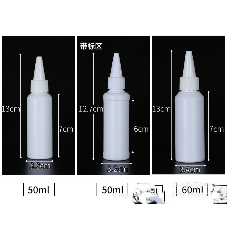 30 50 100 มล. สีขาวชี้เม็ดสีขวดหมึกบีบบรรจุทาสีจ่ายขวดพลาสติก
