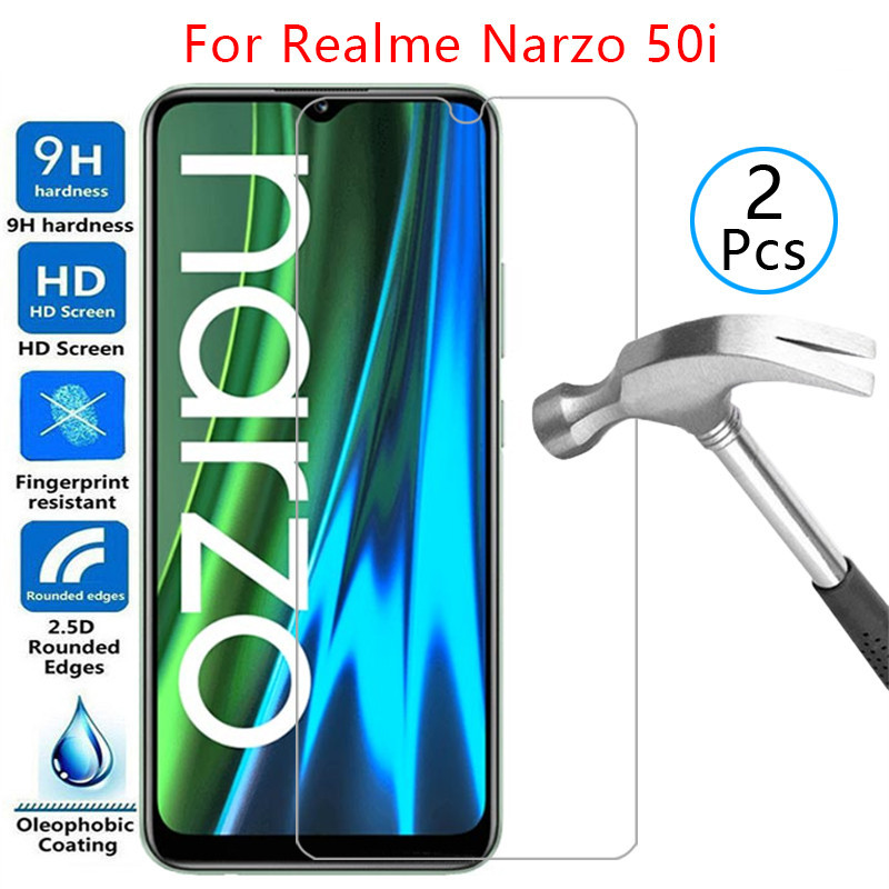 กระจกนิรภัยสําหรับ realme narzo 50i ฝาครอบ realmi narzo50i 50 i50 โทรศัพท์ coque reme ralme real me 