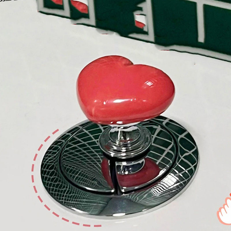 มือจับสวิตช์ชักโครกรูปหัวใจ สีสันน่ารัก ติดตั้งง่ายพร้อมกาวในตัว ใช้ได้กับประตูและเฟอร์นิเจอร์ทุกชนิด พร้อมส่ง - รูปที่ 5