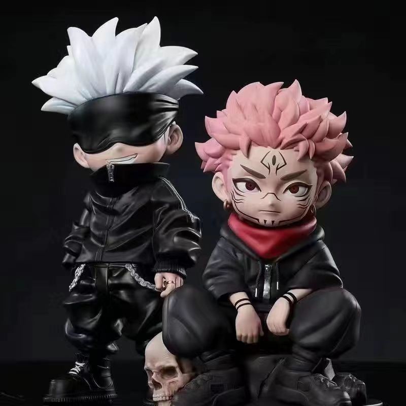 Jujutsu Kaisen ตัวเลขยืน Gojo Satoru นั่ง Yuji Itadori Two-faced Sukuna Ushio รุ่น Q ตัวเลข