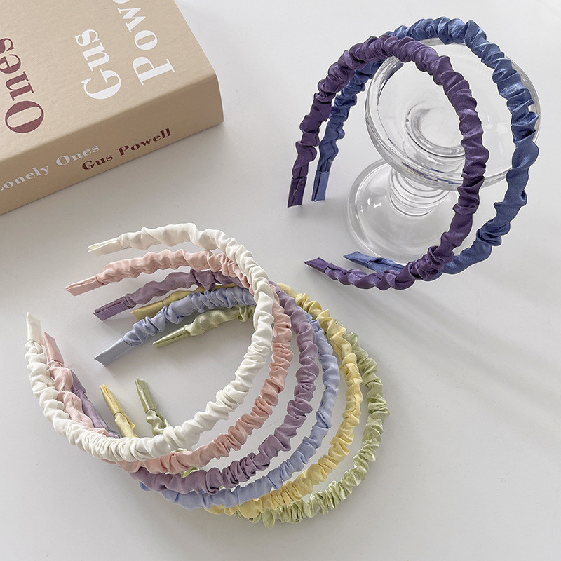 เกาหลีลูกอมสีหวานซาตินจีบคาดศีรษะน่ารักนางฟ้าแฟชั่นคาดศีรษะชุด - รูปที่ 2