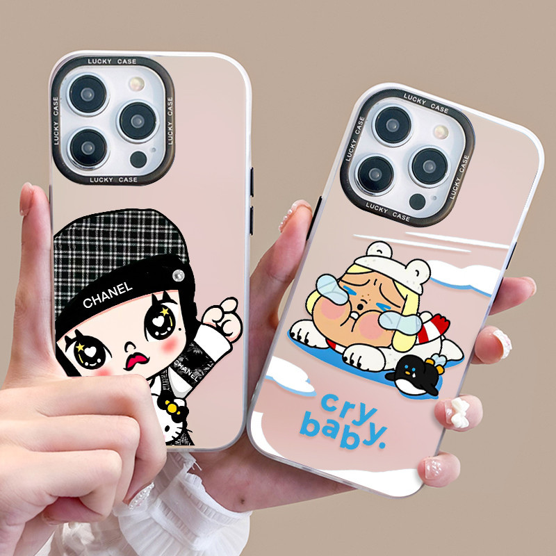 (ส่งจากไทย)ร้องไห้ molly สำหรับ เคสไอโฟน13 16 12 iphone15 14 11 pro plus max 8 7 xr xs โปร่งแสง TPU ป้องกันการตก case