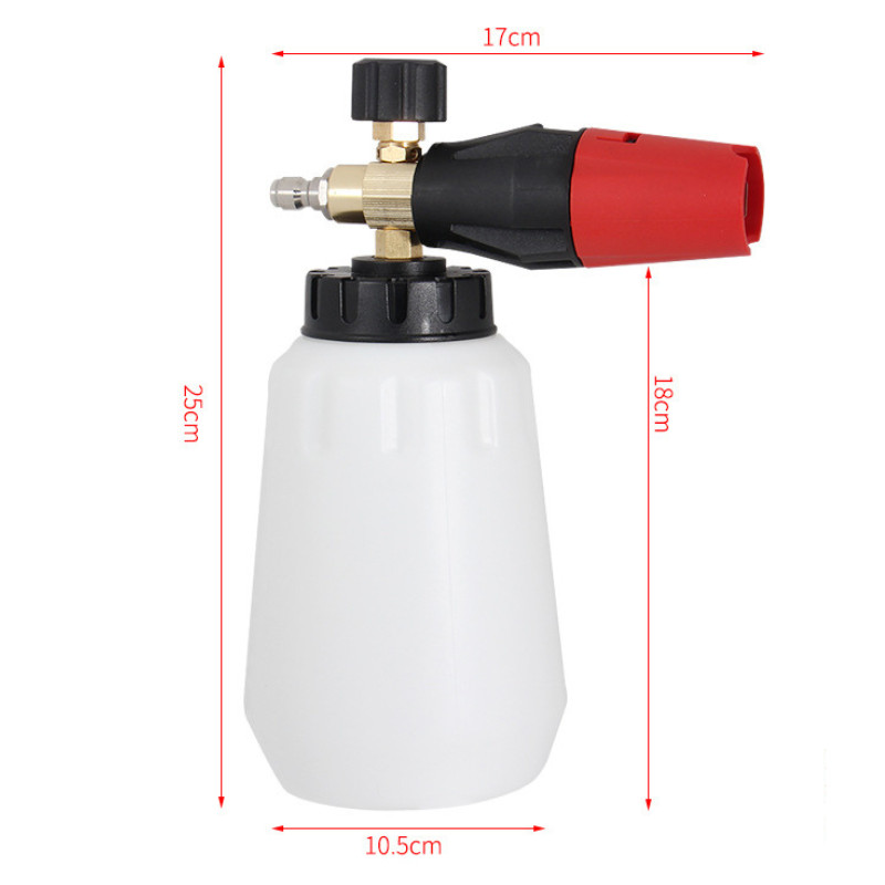 ปืนฉีดโฟมแรงดันสูง ปืนฉีด กระบอกฉีดโฟม1L หัวฉีดโฟม ปืนฉีดโฟมล้างรถ สำหรับเครื่องฉีดน้ำแรงดันสูง ล้างรถแบบปรับแรงดัน - รูปที่ 4