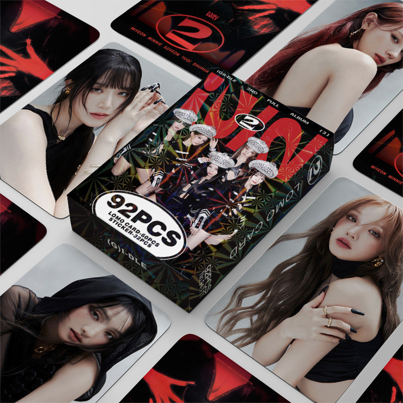 92 ชิ้น/กล่อง Lomo การ์ด gidle 2nd อัลบั้มเต็ม (G) I-DLE การ์ดสองด้าน gidle Photocards YUQI SHUHUA S