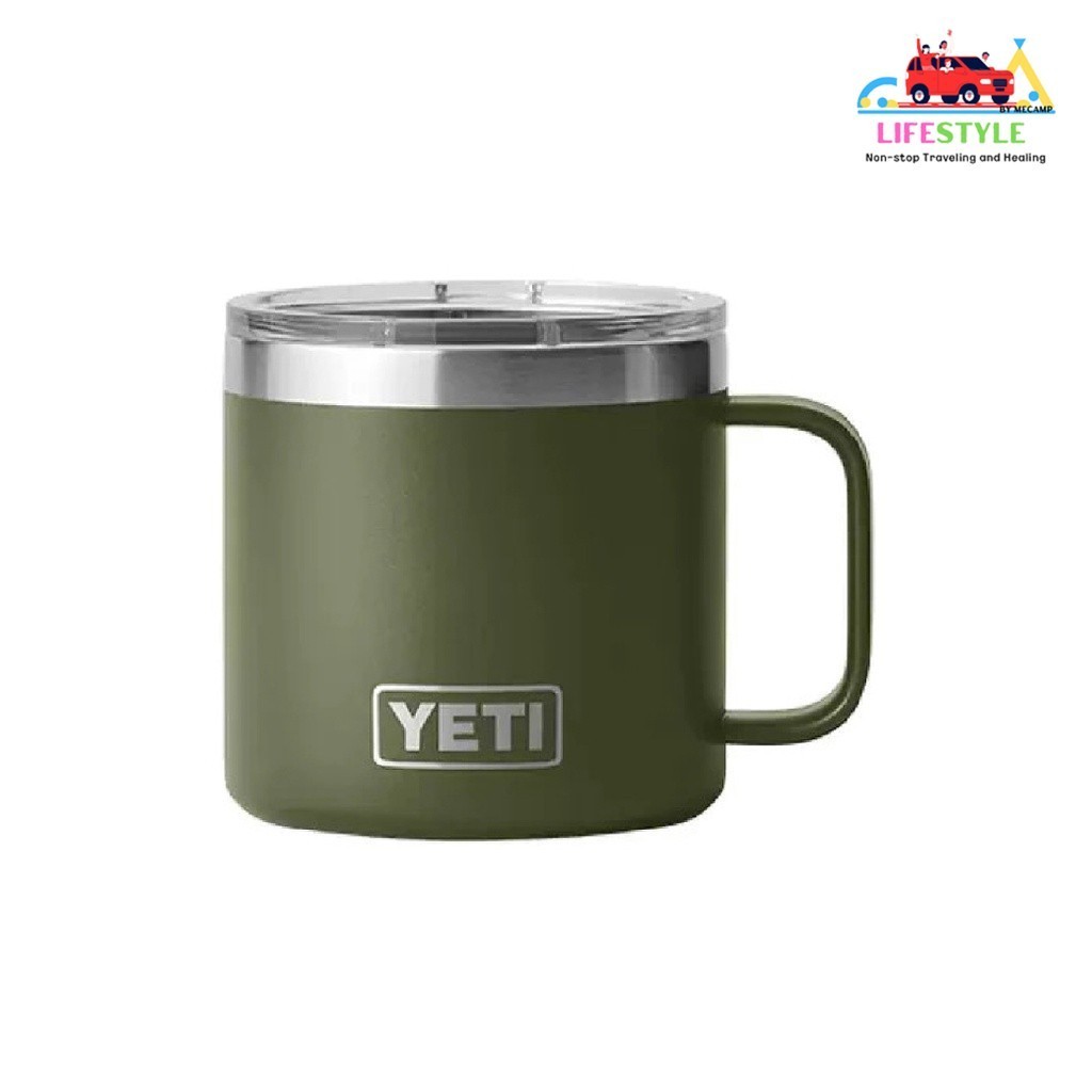 YETI แก้วเก็บความเย็น รุ่น RAMBLER 14 OZ MUG WITH MAGSLIDER LID HIGHLANDS OLIVE