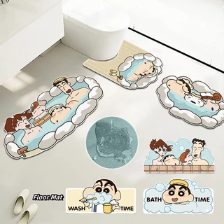 ห้องครัวเครยอนชินจังพรมปูพื้นการ์ตูนห้องน้ําพรมเช็ดเท้ากันลื่นแผ่นรองประตูทางเข้าหลายขนาด