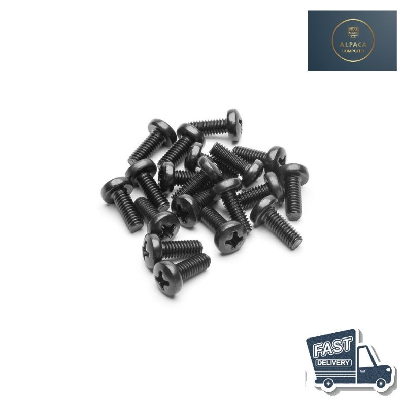 EK-Loop Phillips Head Screw Set M4x10mm - Black (20pcs) สินค้าพร้อมส่ง