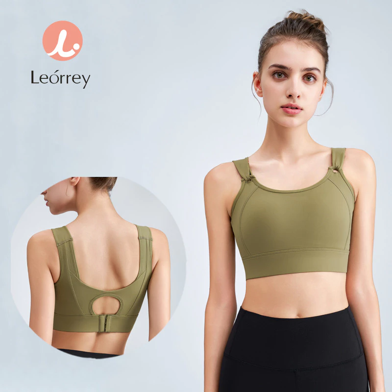 Leorrey เสื้อชั้นในมีโครงทรงสปอร์ตไซส์ใหญ่ แบบสายเดี่ยวพร้อมแผ่นรองไหล่