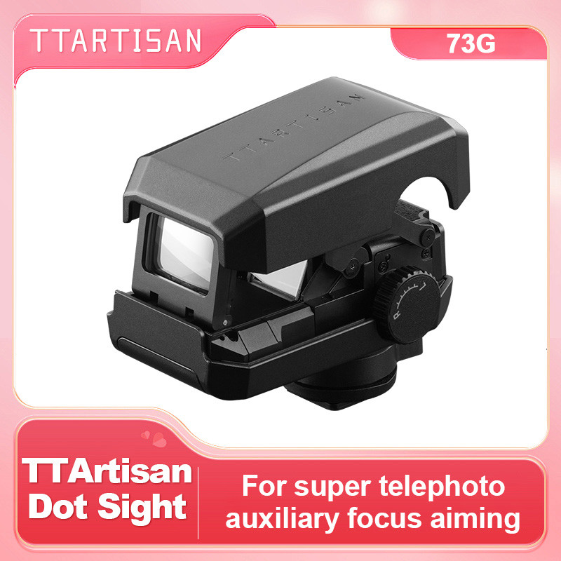 Ttartisan Dot Sight สําหรับอุปกรณ์ถ่ายภาพเลนส์เทเลโฟโต้พร้อมการออกแบบล็อคเมาท์รองเท้าเย็นโดยไม่มีแบตเตอรี่