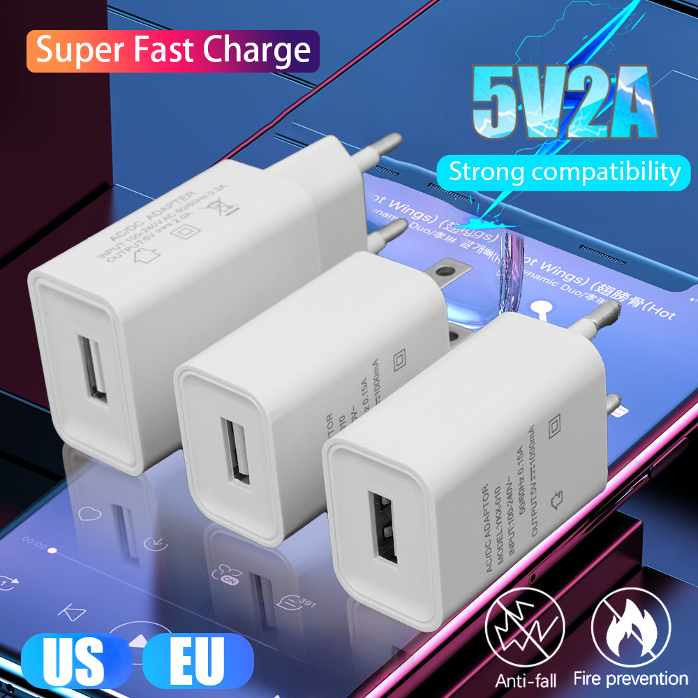 เครื่องชาร์จโทรศัพท์อเนกประสงค์ เครื่องชาร์จไฟ 5V2A สําหรับการเดินทางเครื่องชาร์จโทรศัพท์ความปลอดภัยสูงอเนกประสงค์