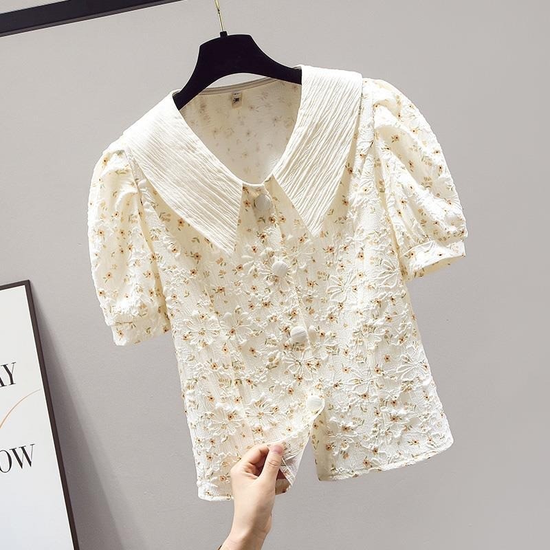 เสื้อชีฟองแขนสั้นลายดอกไม้ thumbnail 4