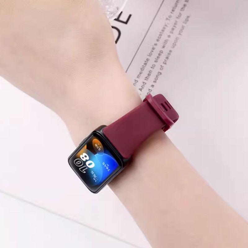 สายรัด for Huawei Band 10 / Huawei Band 9 8 ซิลิโคนกีฬาเปลี่ยนสายรัดยาง for Smartwatch Huawei Band 10 9 8 NFC - รูปที่ 5