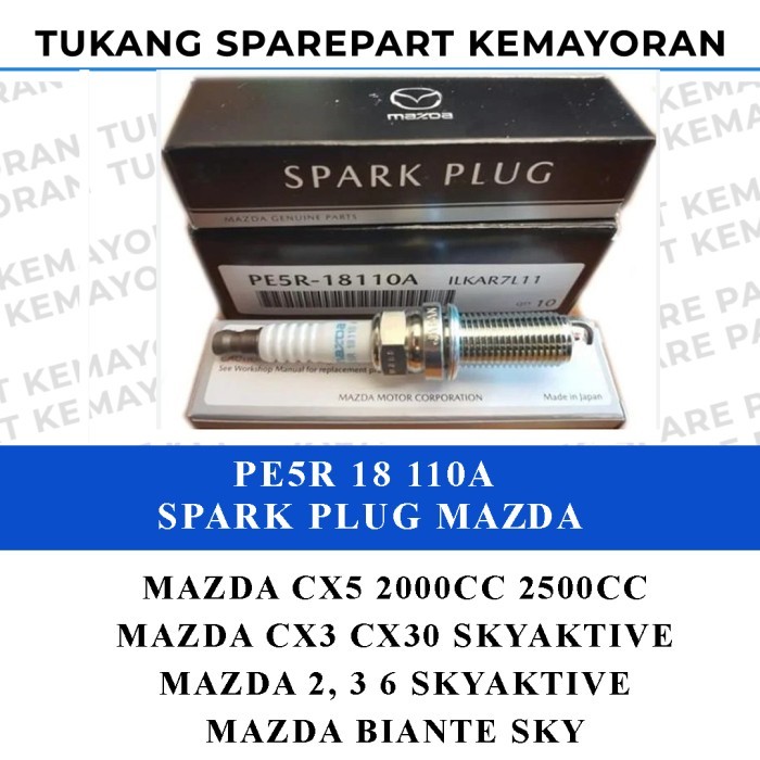 หัวเทียน Mazda CX5 Mazda 2 Sky Mazda 6 Sky Mazda 3 Sky Mazda CX3 Oem PE5R18110