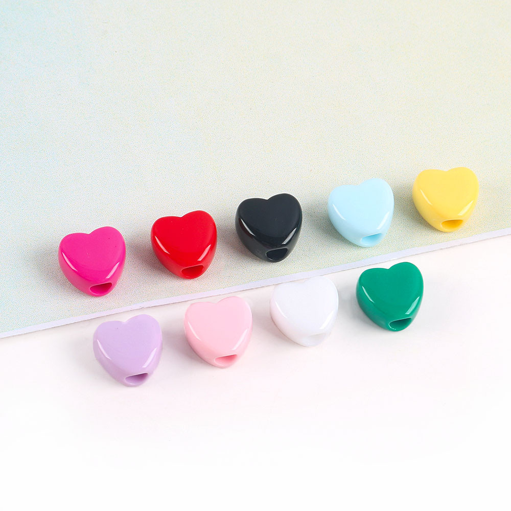 20ชิ้น12มิลลิเมตรลูกอมสีอะคริลิหัวใจลูกปัดวัสดุ ทําเอง เครื่องประดับทําสร้อยข้อมือต่างหูหลุมใหญ่จี้อุปกรณ์เสริม - รูปที่ 4