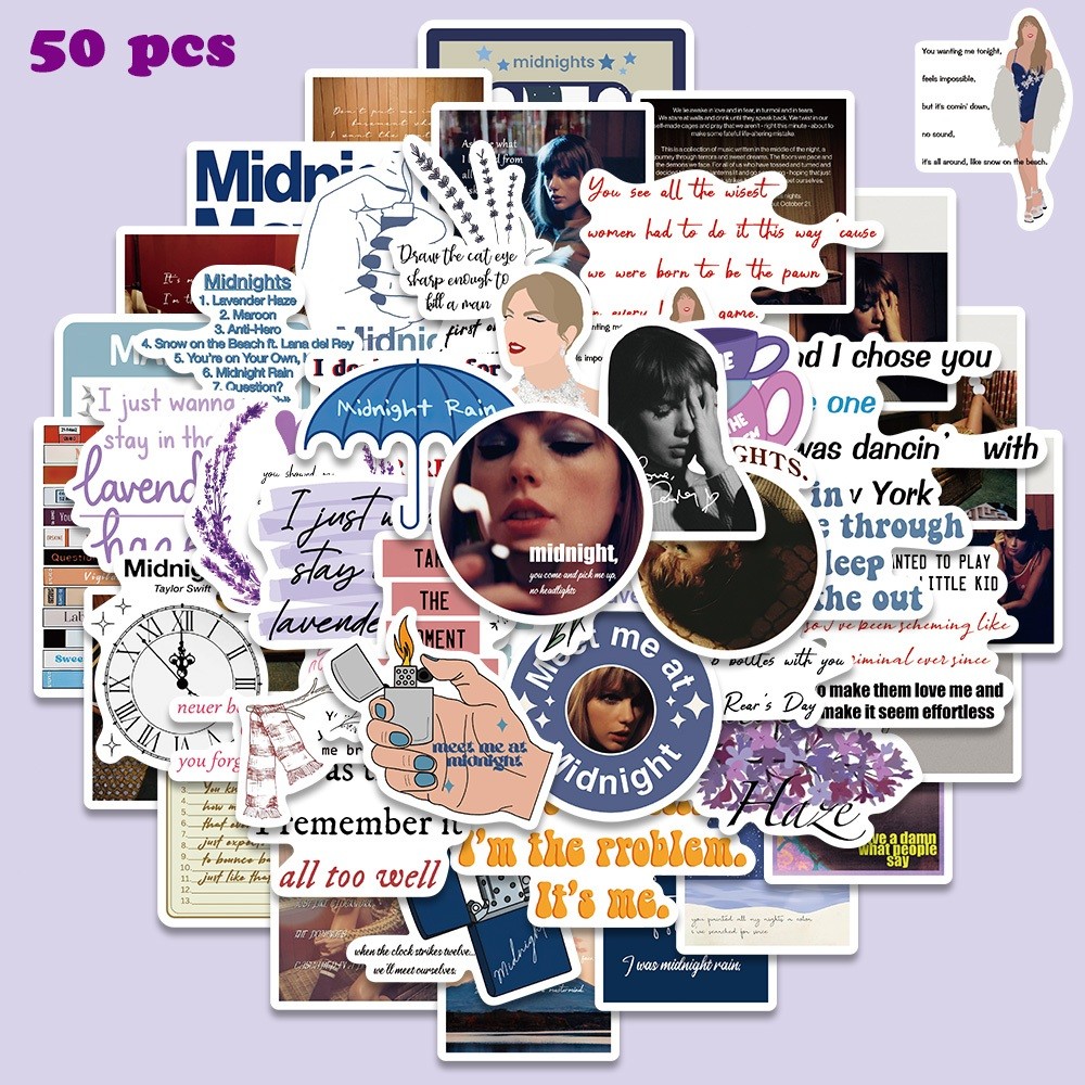 สติ๊กเกอร์ Taylor Swift PACK สติ๊กเกอร์คําคม Taylor Swift TS Taylor Swift สติ๊กเกอร์อัลบั้ม