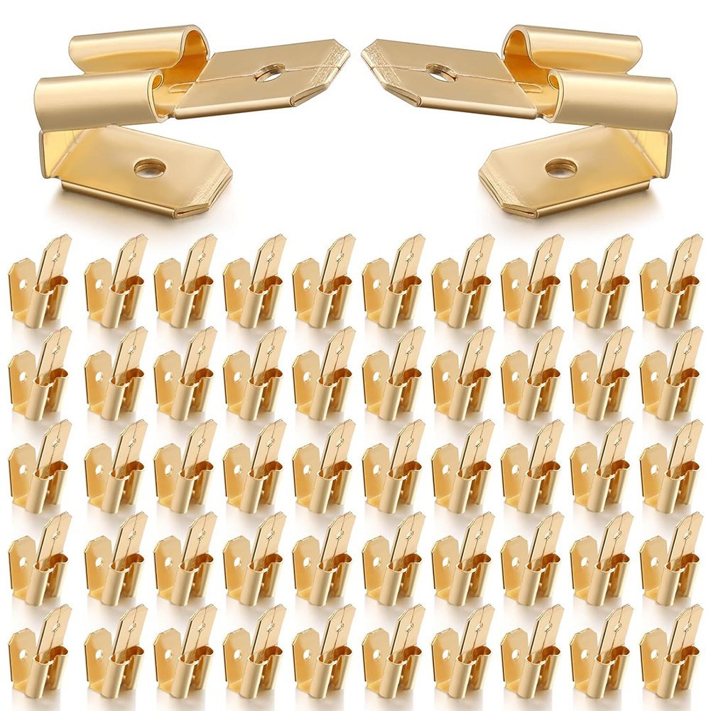 Connect and Disconnect Easily with Brass Piggyback Spade Connectors 25pcs