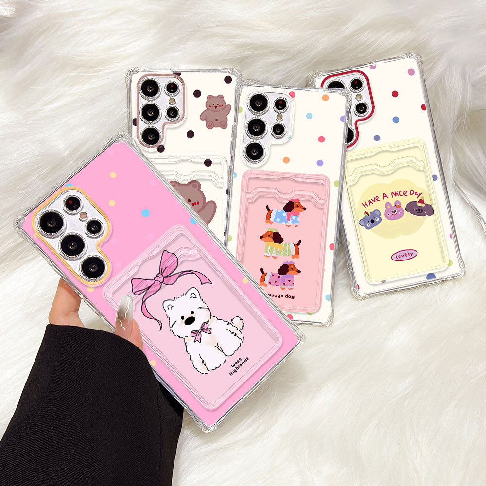 Card Holder เคส For Samsung A55 5G A54 A06 A05 A05S A34 A35 A16 A15 A12 A52s A25 A22 A23 A53 A14 A13 A71 A73 เคสทรศัพท์
