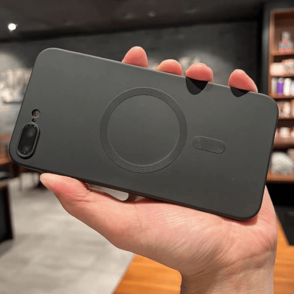 เหมาะสําหรับ iPhone 7Plus 8Plus 7 8X XS Max XR 11 12 13 14 Pro Max เคสป้องกันที่รองรับ-เคสสัมผัสแบบนุ่ม,แม่เหล็กที่แข็งแกร่งแบบฝัง,การชาร์จไร้สาย