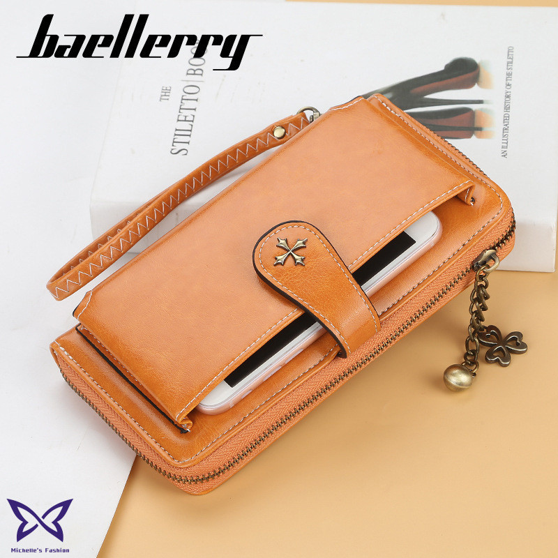 Baellerry กระเป๋าสตางค์ กระเป๋าใส่โทรศัพท์ มีซิป อเนกประสงค์ สไตล์เกาหลี สําหรับผู้หญิง