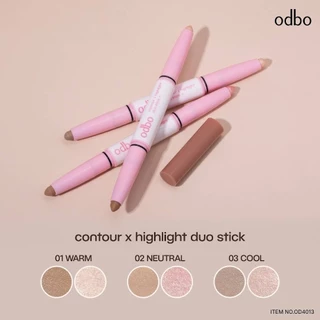 ♦️ของแท้·ส่งด่วน·ถูก♦️Odbo Contour x Highlight Duo Stick #OD4013 โอดีบีโอ คอนทัวร์เอ็กซ์ไฮไลท์ดูโอ้สติ๊ก x 1 ชิ้น dayse