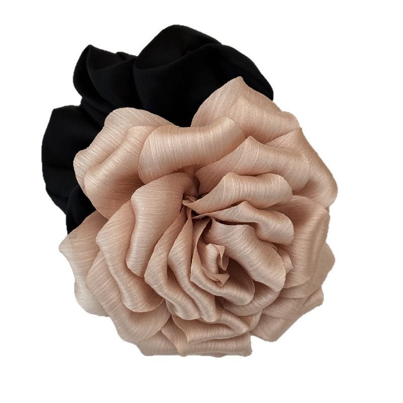 ยางรัดผมผ้าดอกคาเมลเลีย 3D สไตล์เกาหลีคุณภาพสูงสำหรับผู้หญิง, ยางรัดผมดอกไม้ย้อนยุคหรูหรา, ใช้งานได้หลากหลาย - รูปที่ 3