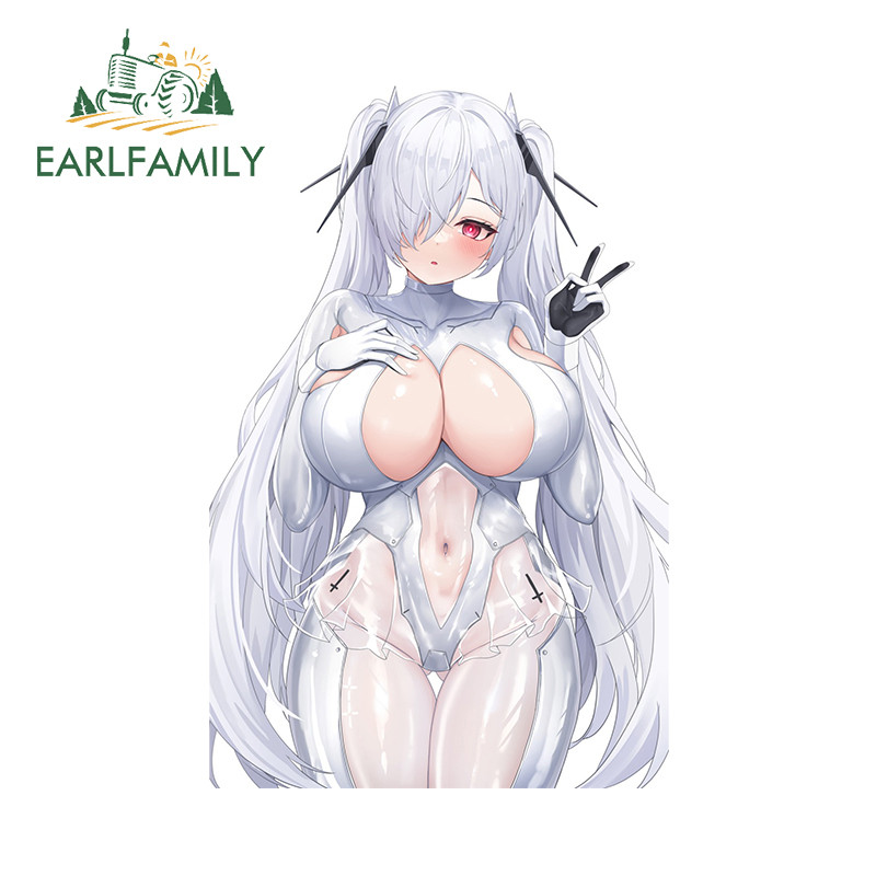 EARLFAMILY Nikke Tear น่ารักรถสติกเกอร์การ์ตูนบุคลิกภาพหมวกกันน็อครถจักรยานยนต์ไวนิลกันน้ํา Decals ตลก Scratch-Proof ประตูรถ Protector