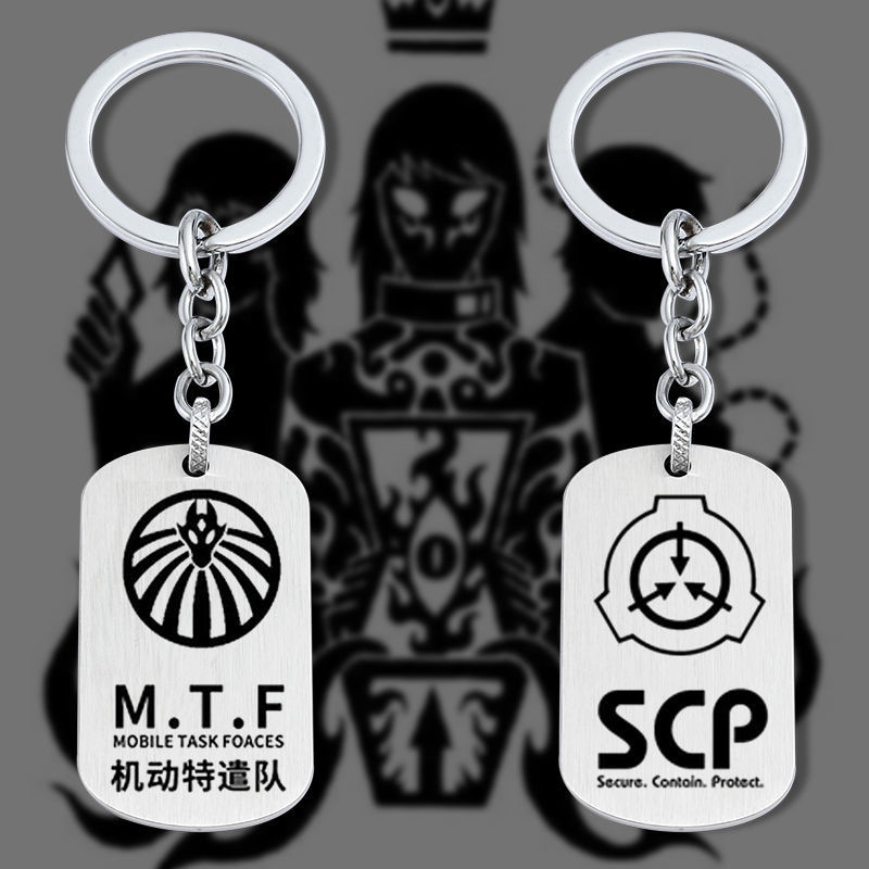 Scp Foundation สินค้าโลโก้พวงกุญแจ MTF Mobile Task Force Nine-Tailed Fox Red Right Hand Key Ring Cha