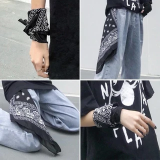 HOLIZZY โซ่เอวโลหะ, บนกางเกงยีนส์ Square Scarf Chain, เข็มขัดกางเกงฮิปฮอปแนวสตรีทเกาหลี