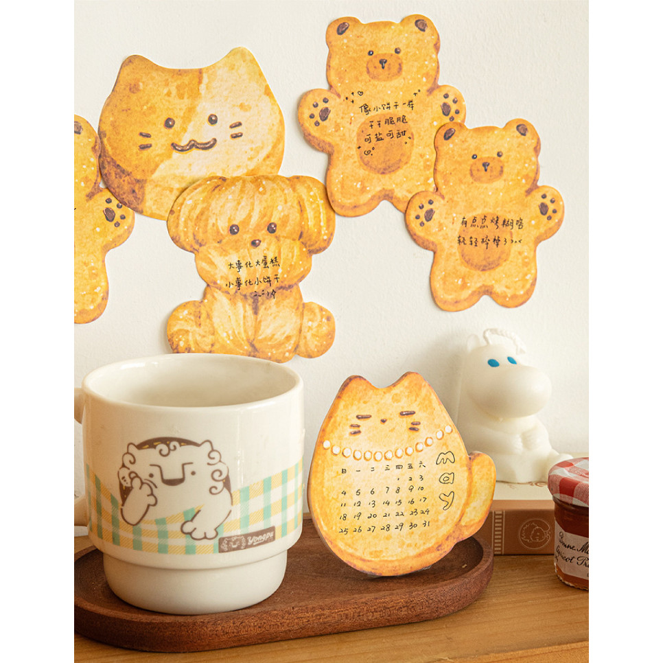 ไดลี่|30แผ่นลงในวัสดุภาพประกอบน่ารักบันทึกเหนียวรูปทรงพิเศษกัดคุกกี้นักเรียนบันทึกข้อความnครั้งโพสต์คู่มือภูมิทัศน์ทําเองตกแต่งบันทึกคู่มือ