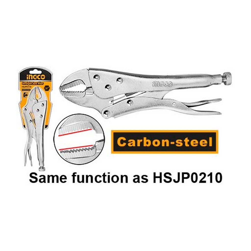 INGCO คีมล็อคปากตรงขนาด 10 นิ้ว รุ่น HSJP0110 (250mm) คีมล็อก คีมล็อค
