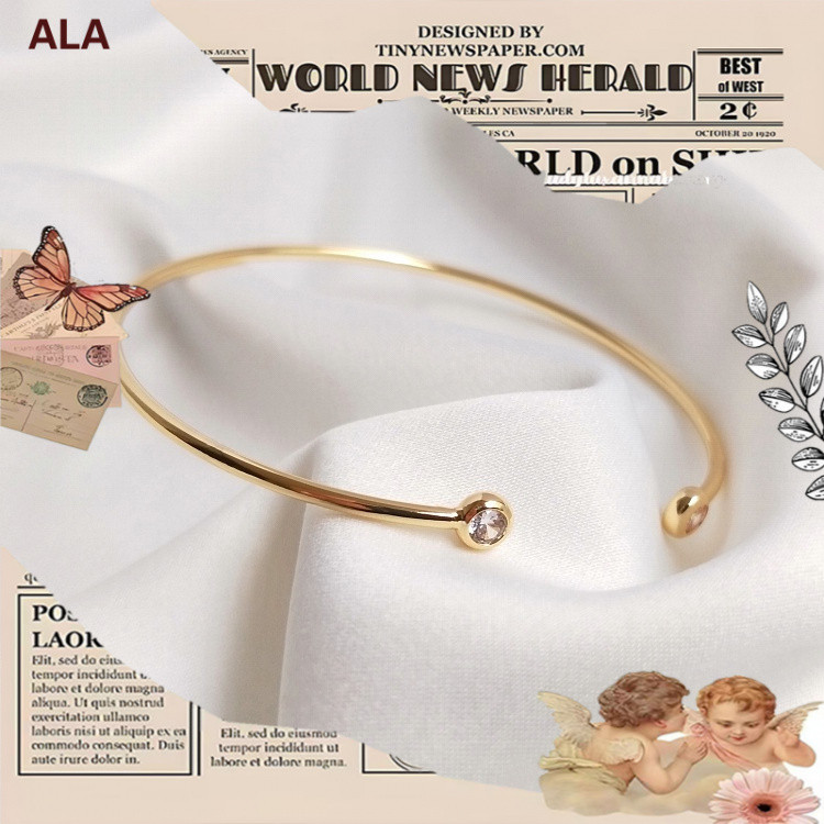 💖ALA เครื่องประดับ DIY💖การเก็บรักษาสี14Kสร้อยข้อมือเพทายหุ้มห่อทองinsสร้อยข้อมือน้ำแฟชั่นที่เรียบง่ายDIYBottomingสร้อยข้อมือเครื่องประดับ【โซ่】