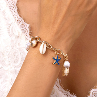 สร้อยข้อมือมุก Boho Oceanic ✨ เครื่องประดับซ้อนทางทะเล - การ…