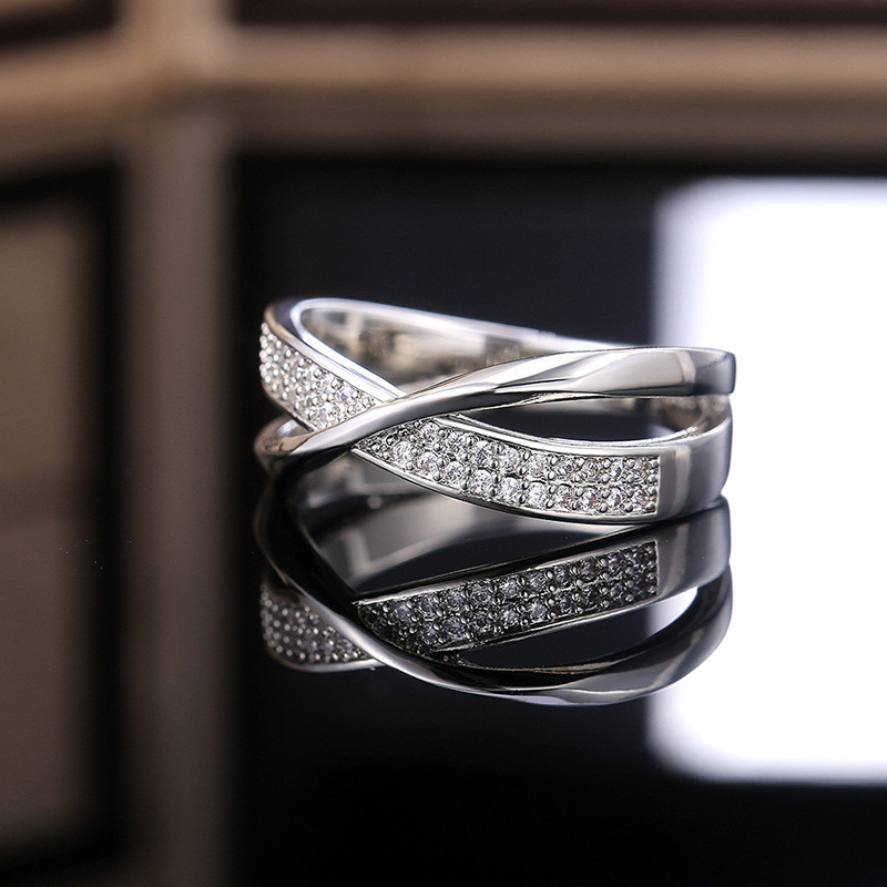 ส925เงินสเตอร์ลิงแหวนเพทายแฟชั่นที่เรียบง่ายเครื่องประดับสุภาพสตรีของขวัญ - รูปที่ 7