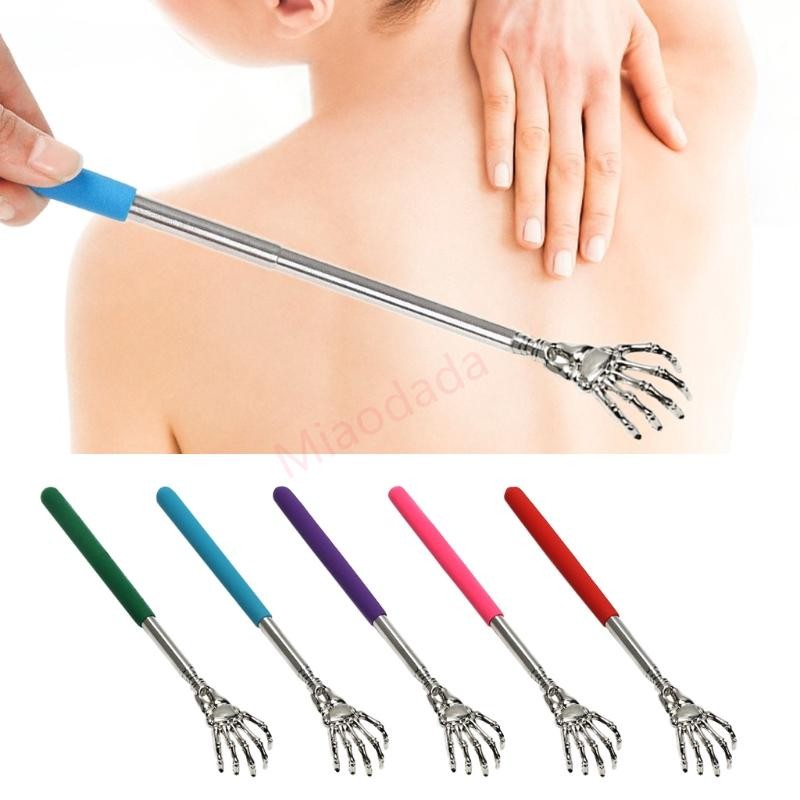 Mdd Telescopic Back Scratcher จับขยายได้แบบพกพาสแตนเลสเครื่องมือนวดมือขยายตั้งแต่ 8 66 ถึง 21 65