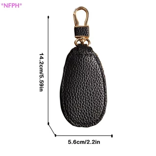 NFPH> กระเป๋าสตางค์กุญแจรถผู้หญิงคู่ซิปกุญแจประตูจัดเก็บแบบพกพามัลติฟังก์ชั่ที่เรียบง่ายป้องกันแข็งคลาสสิก ไม่จํากัดเพศ ใหม่