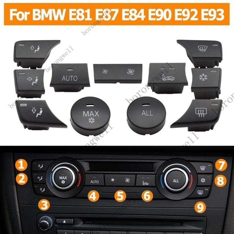 AC เครื่องปรับอากาศปุ่มควบคุมอุณหภูมิสําหรับ BMW 1 3 Series X1 X3 E81 E82 E87 E88 E90 E91 E92 E93 E8