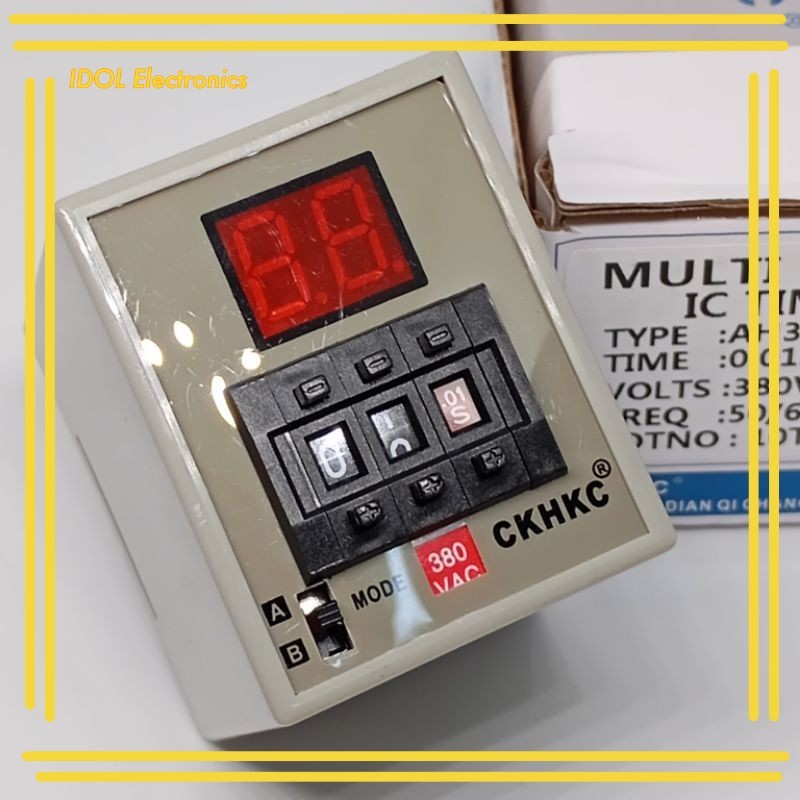 ราคาถูก! ไทเมอร์ดิจิตอล AH3D-DM 24vdc ถ่ายจากงานจริง AH3D-DM 380V/AC( แถมฟรีซ็อกเก็ต )