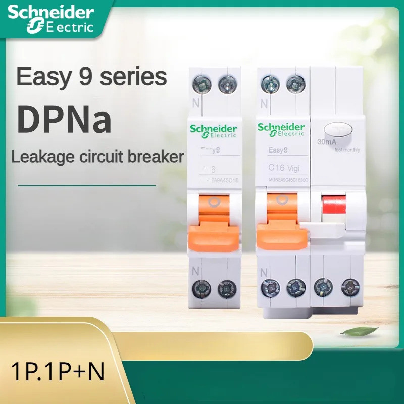 Schneider Easy9 MCB RCBO ป้องกันการรั่วไหล DPN Circuit Breaker C20 EA9A45 EA9C45 Air Switch ในครัวเร