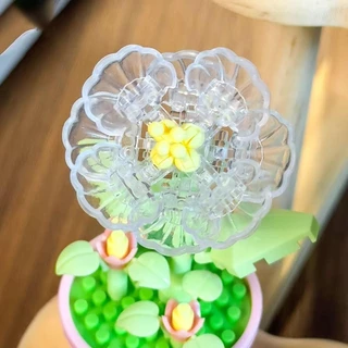 EXCE Succulent Potted รุ่น,ของเล่นเพื่อการศึกษาสาวอิฐของเล่นเด็กดอกไม้ Potted Building Block,บ้านโต๊ะตกแต่งพืช DIY Succulent Building Block ชุด