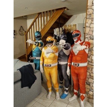 🥰24 ชุดจั๊มสูทคอสเพลย์ Superhero Power Samurai Sentai Shinkenger Rangers เหมาะกับปาร์ตี้ฮาโลวีน สําห