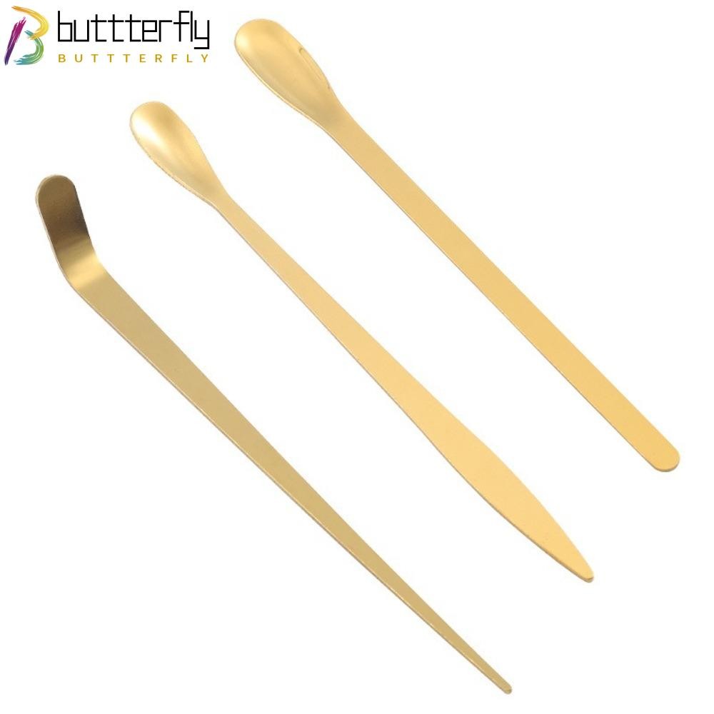 Buttterfly ช้อนมัทฉะ ไม้ชาสแตนเลสญี่ปุ่น ที่ตักชาใบไม้แบบดั้งเดิม เครื่องชงชา