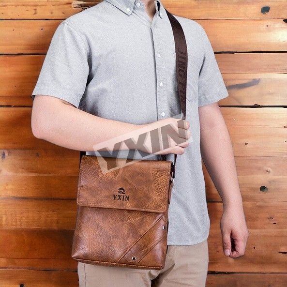 กระเป๋าสะพายข้างผู้ชาย YXIN Fashion 990-1#M# ขนาดเล็ก/SMALL