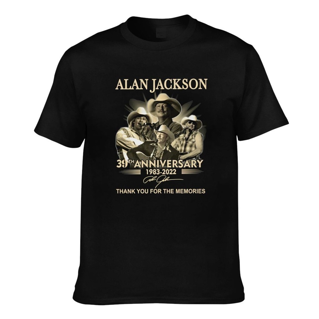 Alan Jackson 39Th Anniversary 1983-2022 Thank You For The Memories Mens Casual T-Shirts