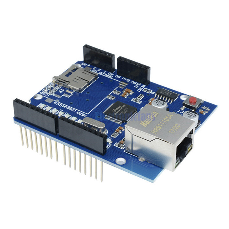 1PCS Ethernet Shield W5100 เครือข่ายขยายโมดูลสําหรับ Arduino บอร์ดหลัก UNO R3 ATMega 328 1280 MEGA25