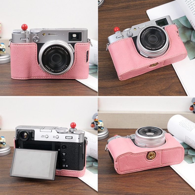 เคสกระเป๋าหนัง PU นิ่ม สไตล์เรโทร พร้อมสายคล้องไหล่ สําหรับ Fujifilm X100V X100VI