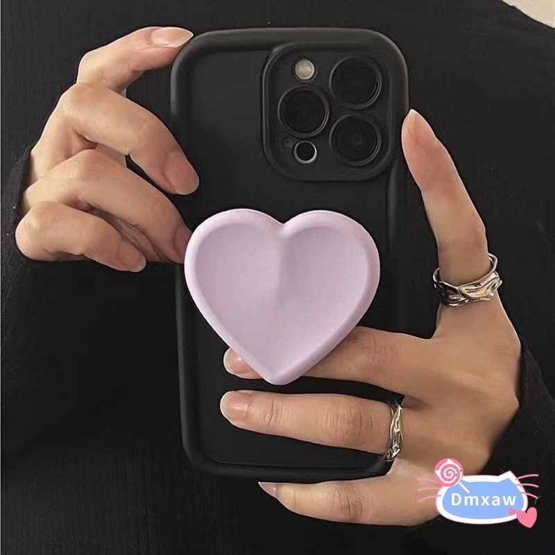 แฟชั่น Love Heart Holder เคสโทรศัพท์สําหรับ Samsung Galaxy S24 S23 S21 Plus S24 S23 Ultra S21 S20 FE