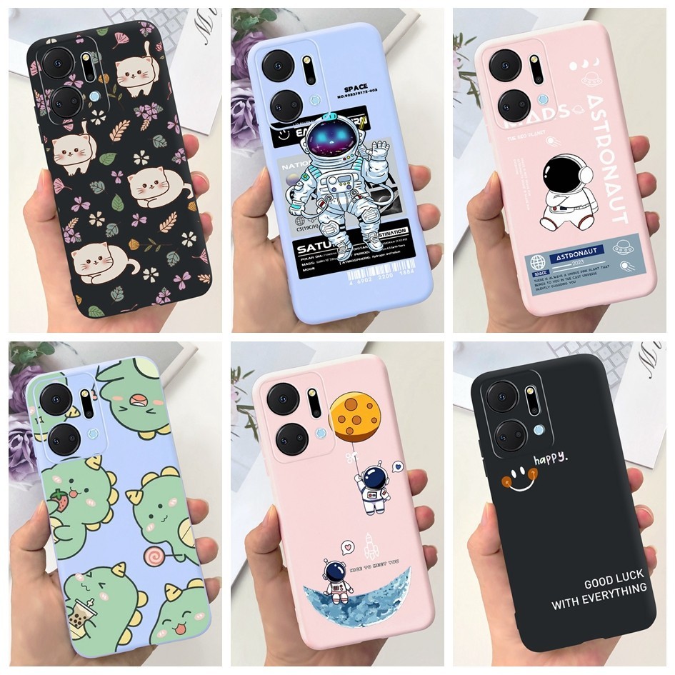 เคสโทรศัพท์ซิลิโคน TPU แบบนิ่ม ลายไดโนเสาร์ นักบินอวกาศ สําหรับ Honor X7a 4G X7a X 7A RKY-LX1 RKY-LX2