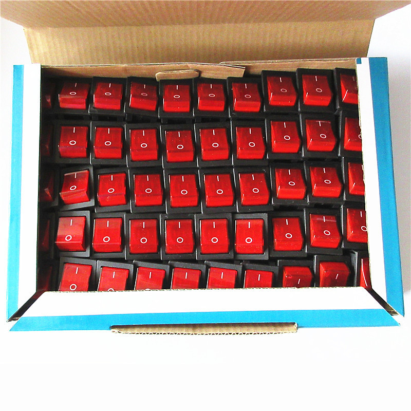 สวิตช์โยกไฟฟ้า 30A T8555 Type KCD4 พร้อมไฟสี่ขา หกขา สองความเร็ว